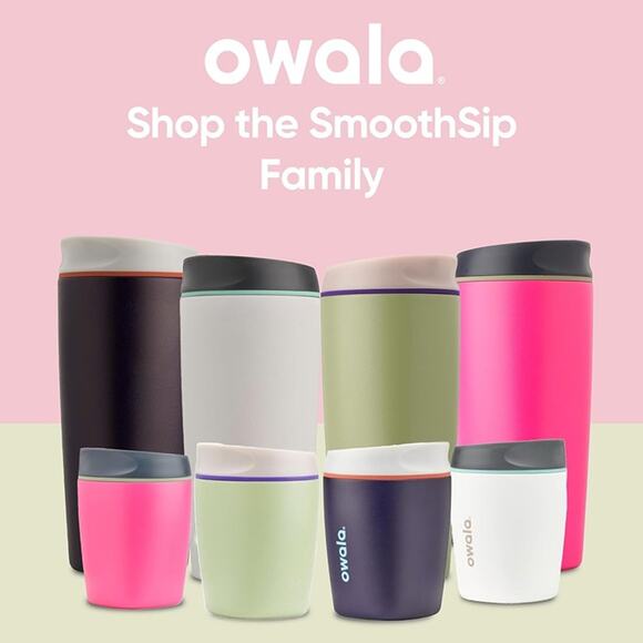 Owala SmoothSip Insulated Stainless Steel Coffee Tumbler,  BPA Free, 10 oz Navy - Picture 7 of 7